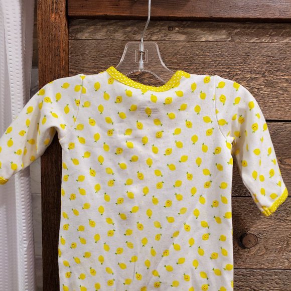 Carter's 6 Month Footed One Piece Yellow Lemons - Picture 5 of 8